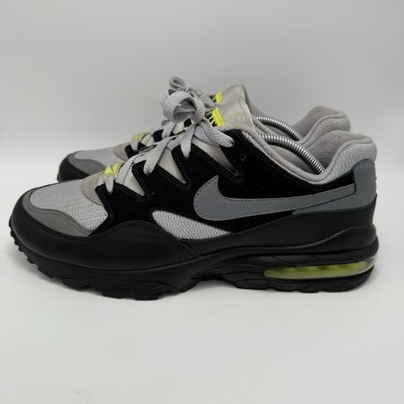 Size 11 - Nike Air Max 94 Men’s Wolf Grey Black Volt Custom AV2300-001 - Picture 5 of 9